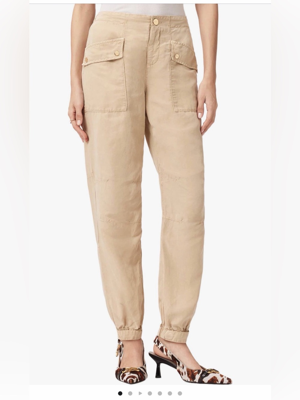 ALLSAINTS Beige Utility Jogger Pants - Women's Casual Trousers